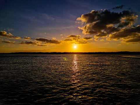 Sunset over the sea, Jacare Beach, Cabedelo, Paraiba, Brazil