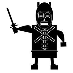 design cartoon robot android illustration concept