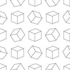 seamless pattern with cube