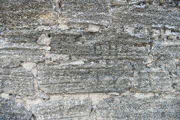 Masonry of coquina bricks