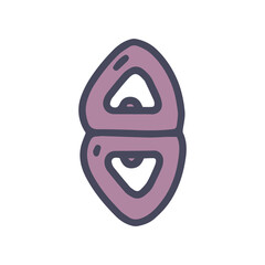 climbing swivel color vector doodle simple icon