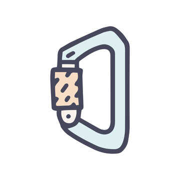 recommend clip art: trapeze carabiner color vector doodle simple icon