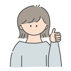 いいねのポーズ_女の子