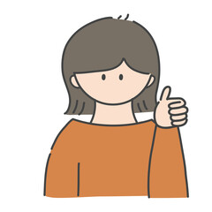 いいねのポーズ_女の子