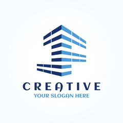 creative JF business building house logo 