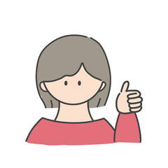 いいねのポーズ_女の子