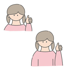 いいねのポーズ_女の子
