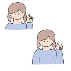 いいねのポーズ_女の子