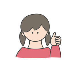 いいねのポーズ_女の子