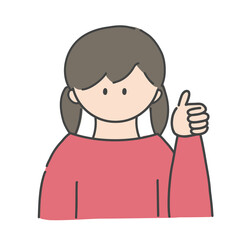 いいねのポーズ_女の子