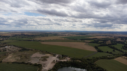 Naklejka premium Luftaufnahme Feld