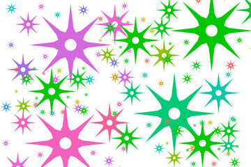 bright colorful holiday ornament overlay effect christmas stars