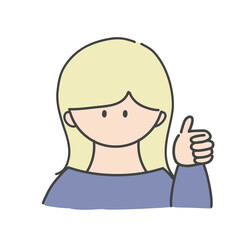 いいねのポーズ_女の子