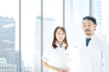 日本人(アジア人）看護師とドクターのイメージ