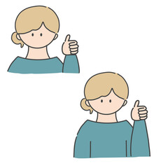 いいねのポーズ_女の子