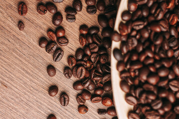 natural coffee breakfast fresh scent wooden table