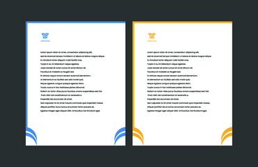 Business letterhead design template - design vector image
