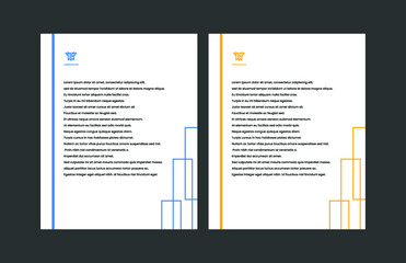 Business letterhead design template - design vector image
