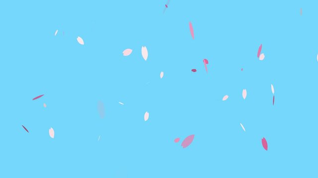 桜の花びらが散るアニメーション