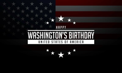 Washington's Birthday Background Design.