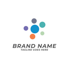 circle logo with modern style vector template.