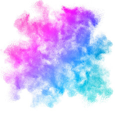 Pink and Blue Watercolor Burst Design