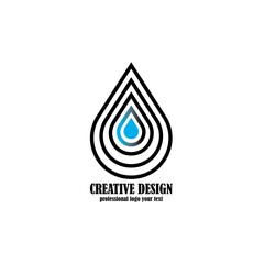 water drop logo design icon template vector illustration
