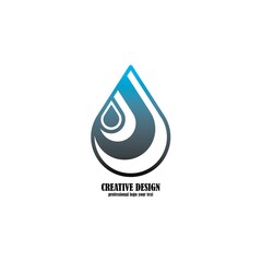 water drop logo design icon template vector illustration
