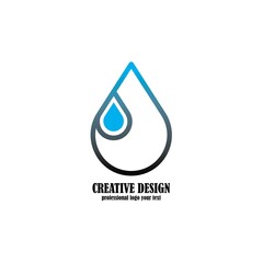 water drop logo design icon template vector illustration
