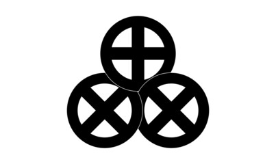 三つ捻轡,三つ捻ぢ轡,みつねじくつわ,くつわ,轡,轡紋,家紋,紋,シンボル,ロゴ,サイン,円,まる,俵 © めー