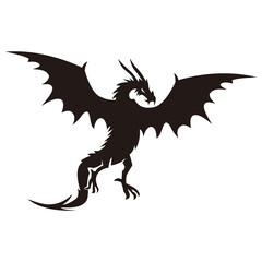 dragon icon logo vector illustration symbol