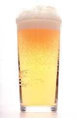 glass of beer isolated on white