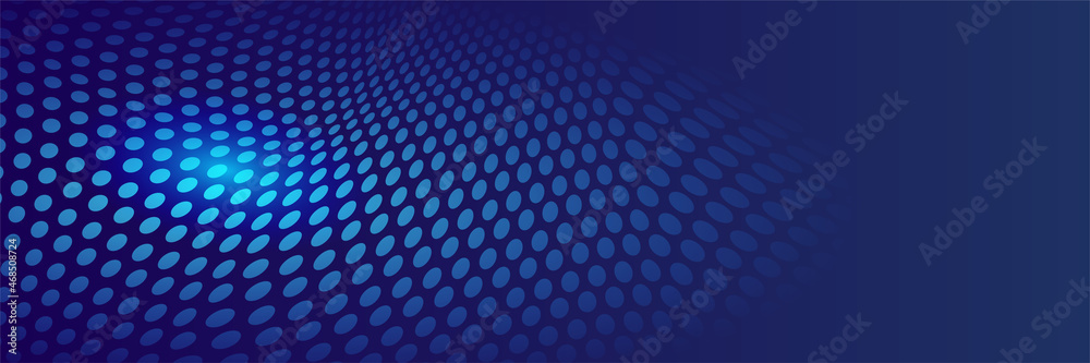 Aufkleber Modern colorful blue dots wide banner background. Abstract background for banner design. Web banner, texture, and header for website. Vector abstract graphic design banner pattern background template.