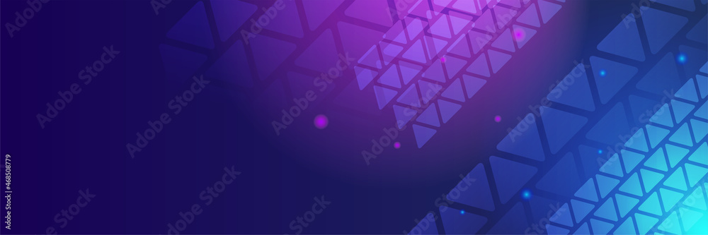 Aufkleber Modern colorful blue technology wide banner background. Abstract background for banner design. Web banner, texture, and header for website. Vector abstract graphic design pattern background template.