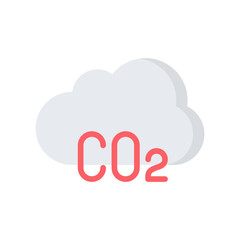 Co2 Icon, Flat style icon vector illustration, Suitable for website, mobile app, print, presentation, infographic and any other project.