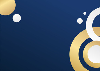 Modern blue and gold abstract background. Vector abstract graphic design banner pattern background template.