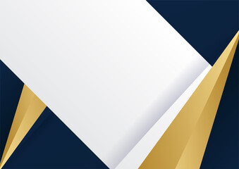 Modern blue and gold abstract background. Vector abstract graphic design banner pattern background template.