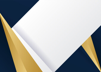 Modern blue and gold abstract background. Vector abstract graphic design banner pattern background template.