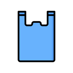 Plastic Bag Icon, Filled Line style icon vector illustration, Suitable for website, mobile app, print, presentation, infographic and any other project.