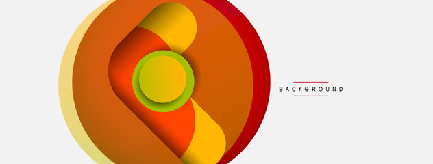 Creative geometric wallpaper. Minimal abstract background. Circles composition vector illustration for wallpaper banner background or landing page