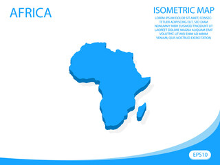 Modern vector isometric of Africa blue map. elements white background for concept map easy to edit and customize. eps 10