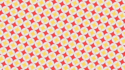 Circle and diamond abstract, Flower abstract