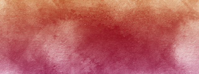 Abstract watercolor background texture design. red and white spray paint on gold colored paper. vintage pink background texture with distressed stains on border and faded white sponge grunge design. 