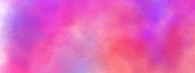 Gorgeous crimson sunset in the sky. Background. Space for text. Abstract colorful pink Water color background, Illustration, texture for design. Mixed watercolor hand painted colorful background