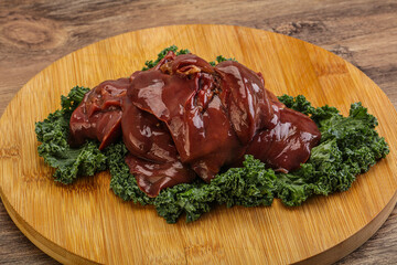 Raw chicken liver for cooking