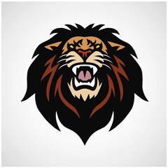Fototapeta na wymiar Lion Head Logo Esport Sports Mascot Vector Design