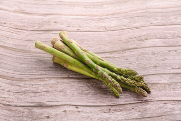 Raw ripe green fresh asparagus