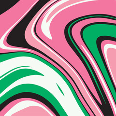 abstract colorful vector pink green marble background with waves