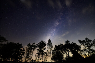 Fototapeta na wymiar sky and the stars, the Milky Way in the night itself
