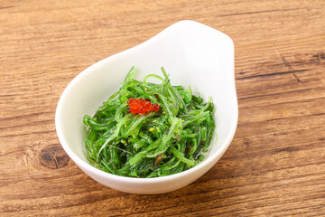 Asian traditional chukka salad in the bowl